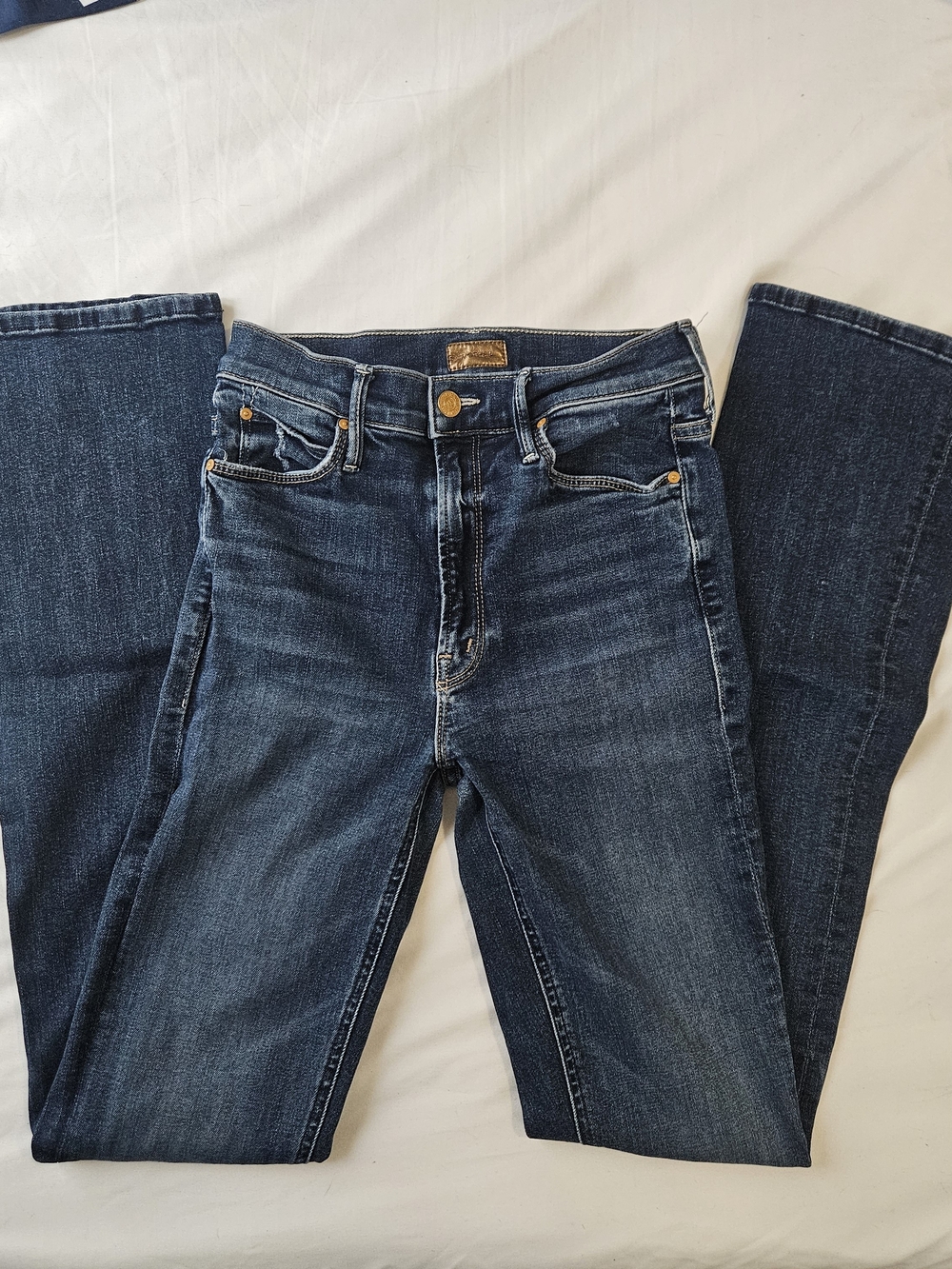MOTHER High Waisted Runaway Jeans In Teaming Up Size 25 - Picture 3 of 10